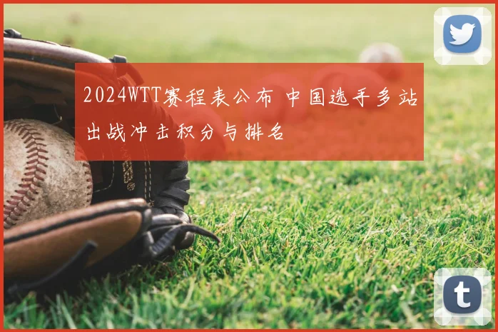 2024WTT赛程表公布 中国选手多站出战冲击积分与排名